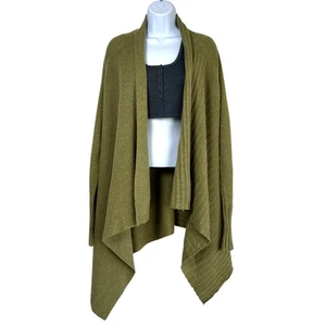 Cárdigan abierto con dobladillo asimétrico de cachemir Evolution by Cyrus talla M silencioso de lujo - Imagen 1 de 7