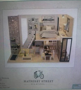 Mayberry Street Miniatures Mini Dollhouse Dreamers Loft 1/24" Scale Completed - Picture 1 of 12