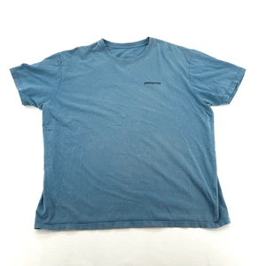 Patagonia Blue Shirt Size XL Regular Fit Logo Outdoor Casual Tee - Picture 1 of 9