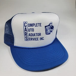 Autos komplett Auto Kühler Service weiß blau LKW Oldtimer Trucker Mütze  - Bild 1 von 4
