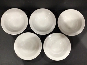 Adams Ironstone EMPRESS ciotole per cereali bianche * set di 5 * Micratex 6 3/8" usato in ottime condizioni! - Foto 1 di 8