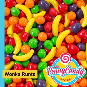 Wonka Runts - Nostalgic Fruit Flavored Hard Candy Bulk - 1 LB Bag - Picture 1 of 12