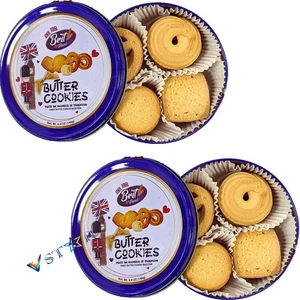 Brit Treat Butter Cookies Delicious Butter Cookies Xmas Sharing 140g x 2 Tin - Picture 1 of 2