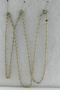 VTG 1950'S 18 INCH 14K WHITE GOLD ROPE CHAIN NECKLACE 2.8 GRAMS - Picture 1 of 2