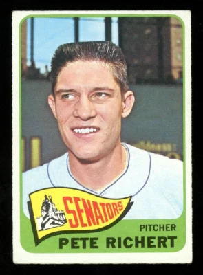 Béisbol 1965 Topps Opc O Pee Chee #252 Pete Richert ex casi nuevo senadores de Washington Foto 1 de 2