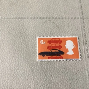 1966 Technology 6D Jaguar Stamp - Picture 1 of 3