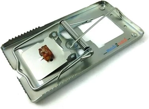 Pack of 2 Classic Metal Rat Traps Fully Galvanized - That Silver - Picture 1 of 6