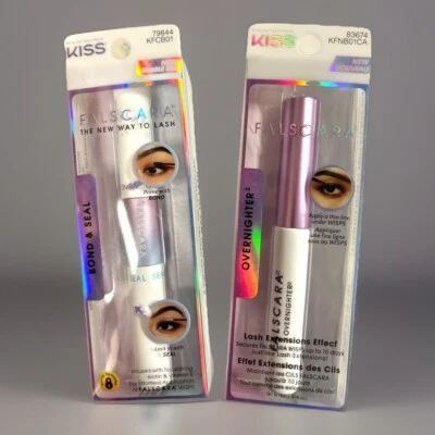 Kiss Falscara Duo BOND & SEAL (BLK) & OVERNIGHTER Prime & Seal Falscara Lashes - Image 1 of 4
