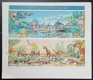 (AOP) US 1997 The World of Dinosaurs sheet on FDC - Picture 1 of 1