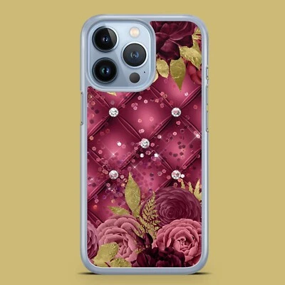 Floral Roses Hard Clear Phone Case Cover For Apple iPhone Pro Samsung Galaxy S - Image 1 of 4