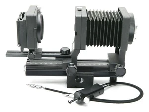 Computar Close-Up & Macro Bellows W/Slide Duplicator & Double Cable For Nikon. - Picture 1 of 4
