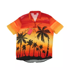 HUGO Ellino Sunset Logo Shirt Multi Size L 2464 - Picture 1 of 2