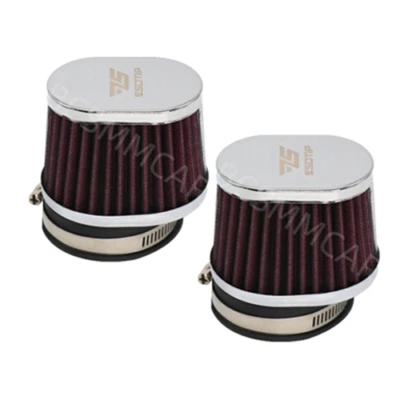 60MM Cold Air Intake Cleaner Air Filter Pod Washable Kit Motorcycle Accessories - Image 1 of 4