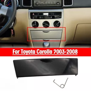 Cubierta de panel de caja de almacenamiento de consola central delantera para Toyota Corolla 2003-2008 negra - Imagen 1 de 5