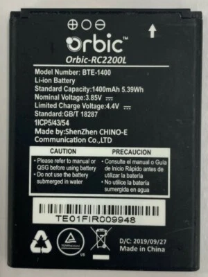 New OEM Original Battery for Verizon Orbic Journey V RC2200L BTE-1400 1400mAh