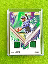 Ozzie Albies HOLO SILVER PRIZM # /99 JERSEY CARD 2021 OZZIE ALBIES Diamond Kings