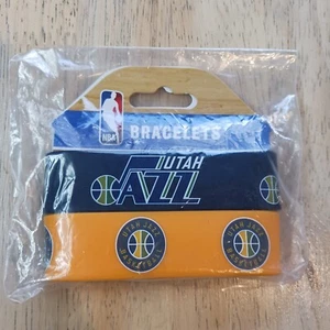 New Utah Jazz NBA Rubber Wristband Bracelet Set Of 2 - Picture 1 of 7