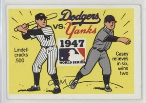 1971 Fleer Laughlin World Series Johnny Lindell Hugh Casey #45