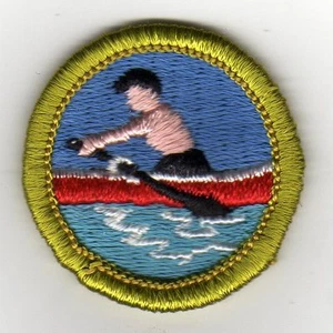 Rowing Merit Badge Type G, Cloth Back  (1961- 71), Mint! - Picture 1 of 1