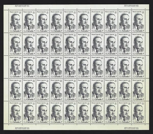 Canada Stamps — Full Pane of 50 — 1971, Pierre Laporte #558 — MNH - Picture 1 of 1