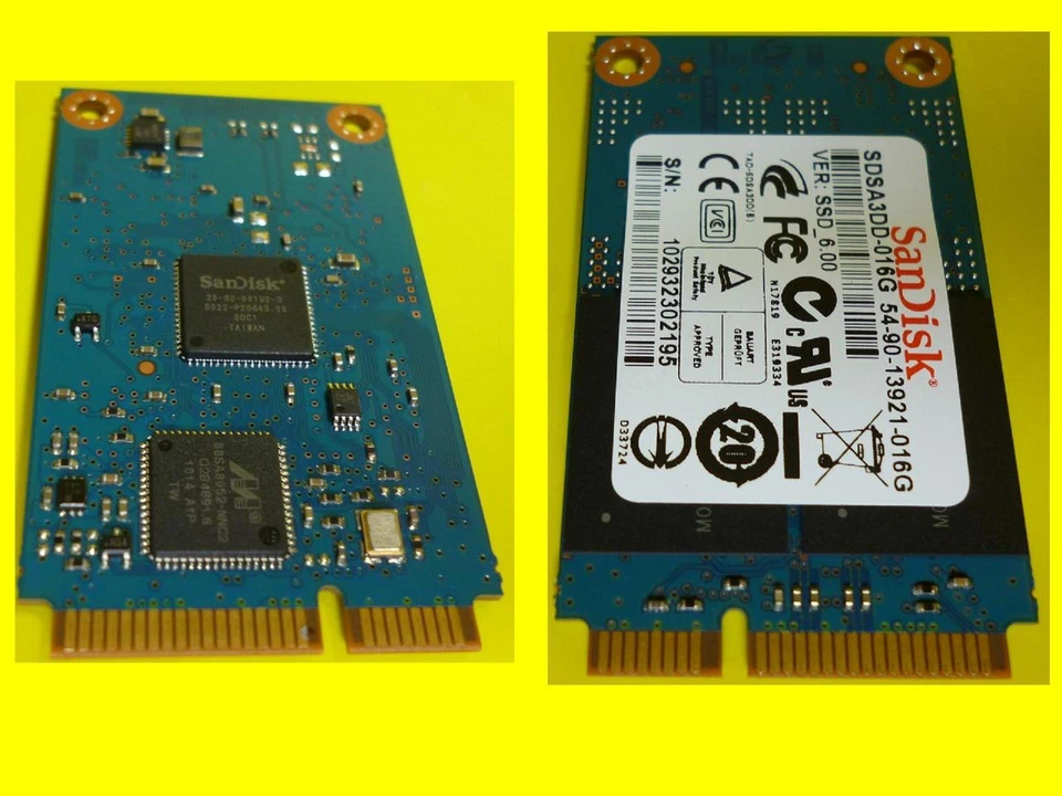 Mini  SSD Festplatte 16GB /SanDisk SDSA3DD-016G /54-90-13921-016G/ mSATA–S2/ - Bild 1 von 1