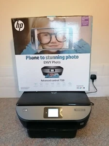 HP ENVY Photo 7130 All-in-One Wi-Fi Bluetooth Tintenstrahl-Fotodrucker - schwarz  - Bild 1 von 12