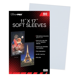 Ultra PRO 50Ct Soft Sleeves Premium Photo Clear Storage Protector Holder 11"x17" - Picture 1 of 1
