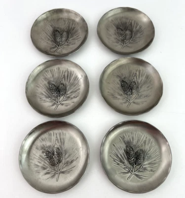 手工制作 McLouth 不锈钢杯垫 6 件套 — 第 1/4 张图片