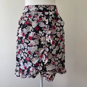 ALANNAH HILL Size 10 “Pageant Baby” Knee Length Skirt Floral Ruffle Silk VGUC - Picture 1 of 10
