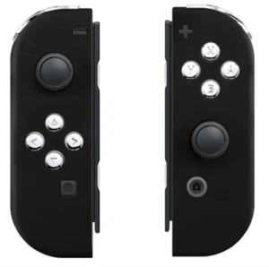 “Soft Black/Chrome" Nintendo Joy-Con (L/R) Custom Wireless Controllers - Picture 1 of 2