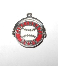 1940's Baseball Cincinnati Reds Souvenir Charm Pin Coin Token STERLING SILVER