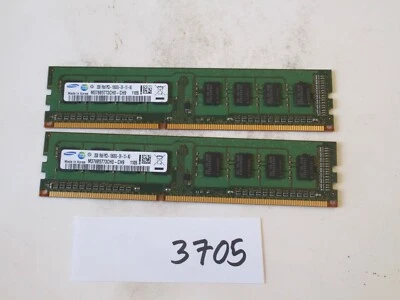 Samsung 2x2Gb=4Gb PC3-10600 1333Mhz DDR3 Desktop Memory RAM (3705) - Image 1 of 2
