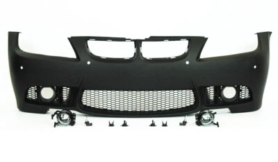 FRONT BUMPER SPORT M3 LOOK BMW 3 SERIES E90 E91 SALOON ESTATE w FOGS PDC 05-08 - Image 1 of 4