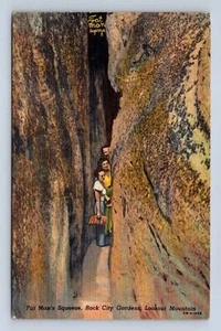 Fat Man's Squeeze Rock City Gardens Lookout Mountain Postcard Unposted - Picture 1 of 2