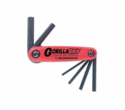 Bondhus 12592 GorillaGrip Set of 7 Hex Fold-up Keys, sizes 1.5-6mm - Image 1 of 3