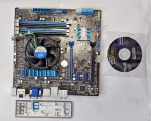 Asus P8H77-M PRO Mainboard Motherboard Sockel LGA1155 mit CPU G2030 Ram 4GB - Bild 1 von 2