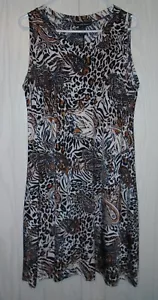 Candalite Damen mehrfarbig Paisley Freizeit/Cocktailkleid Übergröße 1X EUC - Bild 1 von 13