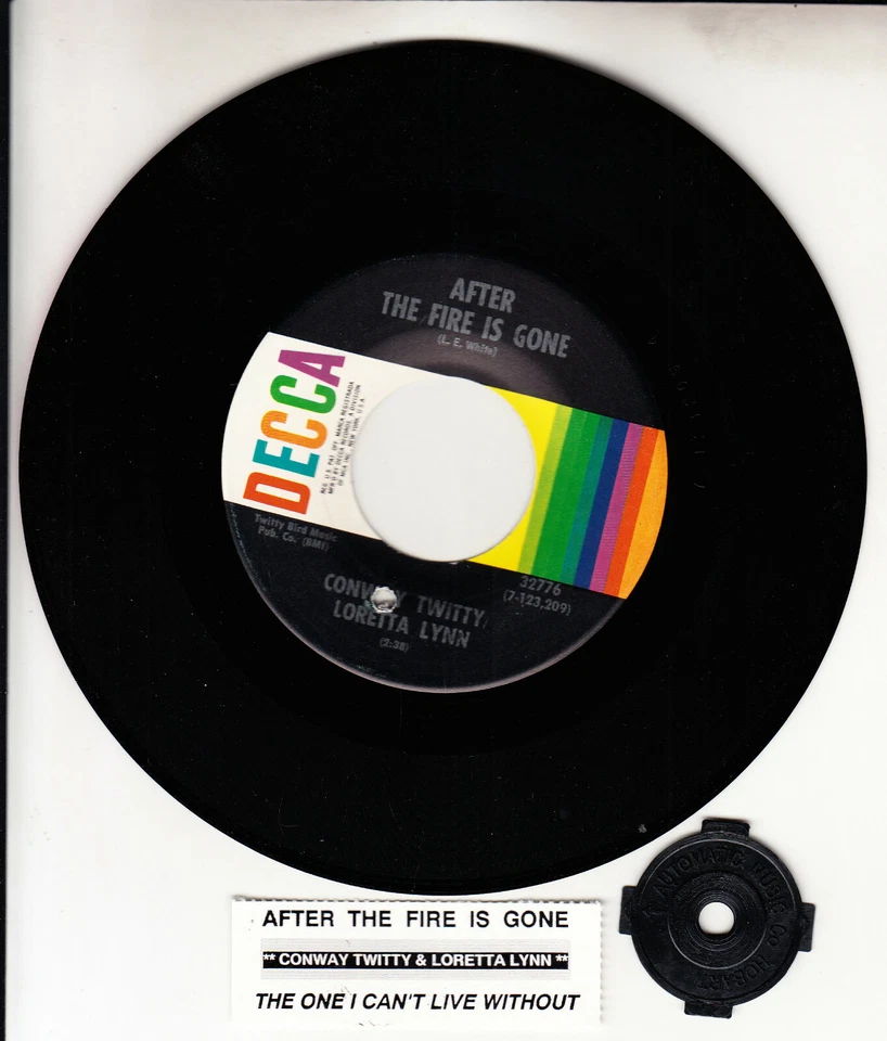 CONWAY TWITTY & LORETTA LYNN  After The Fire Is Gone 7" 45 rpm vinyl record NEW - Image 1 of 1