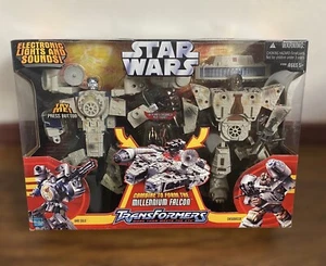 Star Wars Transformers Han Solo Chewbacca Combine To Form The Millennium Falcon - Picture 1 of 18