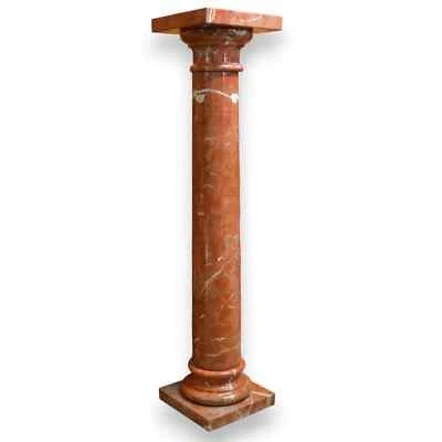 Columna Mármol Rojo Alicante Diseño Interior Italiano H 100Cm Foto 1 de 2