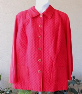 ALIA Ladies Size 3XL Lightweight Quilted Jacket Button Front Pockets - Picture 1 of 6
