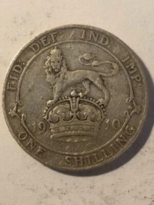 1910 Edward 7th Shilling Fine - Bild 1 von 2