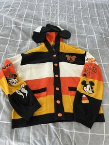 Mickey Mouse Candy Corn Disney Cardigan Her Universe Hot Topic Size Medium - Picture 1 of 5
