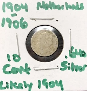 Netherlands 10 Cents 1904 KM #136 Scarce Silver Wilhelmina I Niederlande - Picture 1 of 5