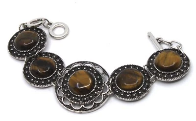 Pulseira alternada declaração olho de tigre joias da moda - Imagem 1 de 4