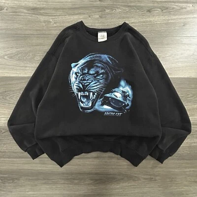 Sudadera De Colección Gato Ártico Adulto Grande Moto de Nieve Hecha en EE. UU. 90 Invierno Usada en Excelente Condición Foto 1 de 4