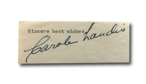 Carole Landis Hand Signed Page Cut JSA COA Autograph Actress Topper Returns - Picture 1 of 3