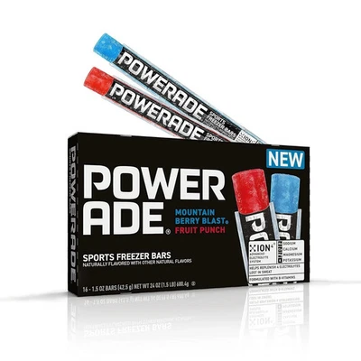 Powerade Sports Freezer Bars 1.5 oz B-Vitamins + Electrolytes Pack of 16 x 2 - Image 1 of 4