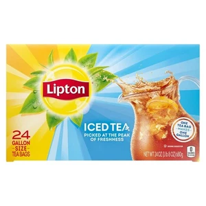 Lipton Unsweetened Iced Tea Bags, 24 Total Tea Bags, Gallon-Sized Zero Calories - Picture 1 of 8