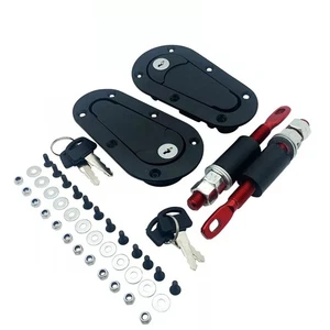 Universal Racing Car Flush Mount Quick Release Hood Latch Pin No Key Locking Kit - Picture 1 of 9